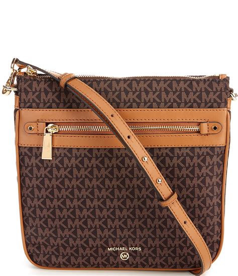 Michael Kors Logo Jet Set North South Travel Messenger Bag